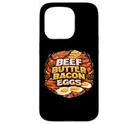 Carcasa para iPhone 15 Pro Abanico cetogénico cetogénico de la Dieta del carnívoro de los Huevos de Tocino de Mantequilla de