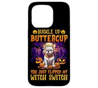 Carcasa para iPhone 15 Pro Abróchate el botón Buttercup You Just Flipped My Witch