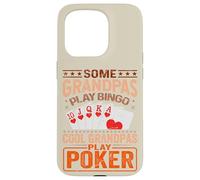 Carcasa para iPhone 15 Pro Abuelo Juegos de Cartas Jugadores de póker Casino Jugador Abuelo
