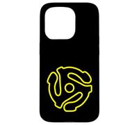 Carcasa para iPhone 15 Pro Adaptador de Disco Vintage de 45 RPM con Eje de música de Vinilo Retro