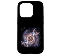Carcasa para iPhone 15 Pro ADN Helix Galaxia Ciencia Espacial Cósmico Concepto Gráfico