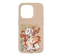Carcasa para iPhone 15 Pro Aesthetic Japanese Kabuki Kitsune Mask Demon Samurai Girl