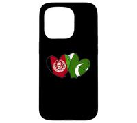 Carcasa para iPhone 15 Pro Afganistán Pakistán Corazón Banderas Cultura Afgana Pakistaní