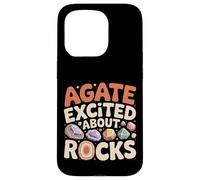 Carcasa para iPhone 15 Pro Agate Excited About Rocks Nerd de geología de Rocas -