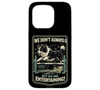 Carcasa para iPhone 15 Pro Agility Dog Joke We Don't Always Q Funny Handler Saying
