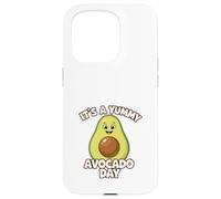 Carcasa para iPhone 15 Pro Aguacate Divertido Kawaii Vegano Vegetariano Fruta