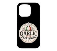 Carcasa para iPhone 15 Pro Ajo sobre Todo Divertido Amante De La Comida Italiana Humor