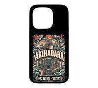 Carcasa para iPhone 15 Pro Akihabara Mecánica Koi Futuro Distrito Tokio Japón Gráfico