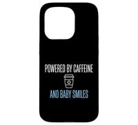 Carcasa para iPhone 15 Pro Alimentado por cafeína y Sonrisas de bebé Enfermera posparto