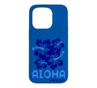 Carcasa para iPhone 15 Pro Aloha Hawaii Blue Hibiscus