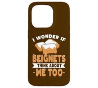 Carcasa para iPhone 15 Pro Amante de Nueva Orleans Me pregunto si Beignets piensan en mí también