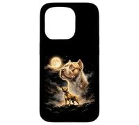 Carcasa para iPhone 15 Pro American Bully Howling to The Moon Meme 90s Gráfico Animal