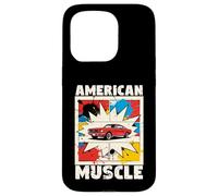 Carcasa para iPhone 15 Pro American Muscle Car Lovers Comic Style Auto Mechanic