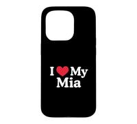 Carcasa para iPhone 15 Pro Amo mi corazón MIA Love MIA