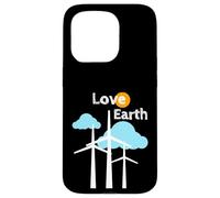 Carcasa para iPhone 15 Pro Amor Tierra Cambio climático Energía renovable Energía eólica