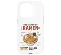 Carcasa para iPhone 15 Pro Anatomía del Ramen Comida Japonesa Retro Gastronomía Estética