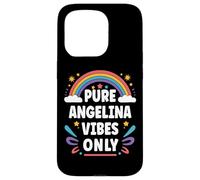 Carcasa para iPhone 15 Pro Angelina Vibes Only Cute Retro Girls Angelina Name
