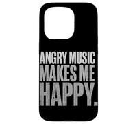 Carcasa para iPhone 15 Pro Angry Music Makes Me Happy Rock Music Lover Guitarra Retro