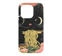 Carcasa para iPhone 15 Pro Anime Cat Ramen Graphic tee, Japanese Kawaii Retro Y2K Manga