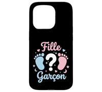 Carcasa para iPhone 15 Pro Annonce grossese Sexe Bebe Baby Shower fille ou Garcon