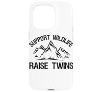 Carcasa para iPhone 15 Pro Apoyo a la Vida Silvestre Raise Twins Divertido Regalo para mamá y papá