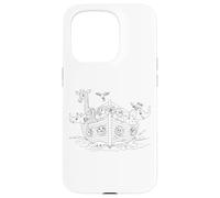 Carcasa para iPhone 15 Pro Arca de Noé - Gráfico de Historia bíblica para Colorear de fe para niños (Blanco)