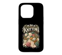 Carcasa para iPhone 15 Pro Art of Knitting Fibra tejedora Divertida tejiendo