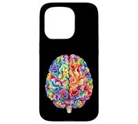 Carcasa para iPhone 15 Pro Arte Abstracto de anatomía Cerebral Floral