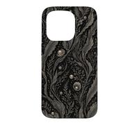 Carcasa para iPhone 15 Pro Arte botánico de Algas Marinas oscuras del océano del Bosque de alg