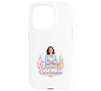 Carcasa para iPhone 15 Pro Arte Floral de Fuerza de Mujer irrompible empoderada