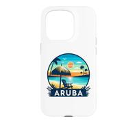 Carcasa para iPhone 15 Pro Aruba Eagle Beach Tropical Sunset Viajes Diseño