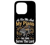 Carcasa para iPhone 15 Pro As For Me and My Piano We Will Serve The Lord