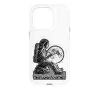 Carcasa para iPhone 15 Pro Astronauta Dibujo Luna Sketch Espacio Artista Gráfico