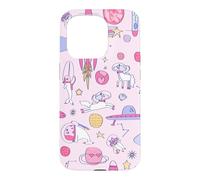Carcasa para iPhone 15 Pro Astronauta Narval Mapache Unicornio UFO Ciencia ficción Nave Espacial Galaxia
