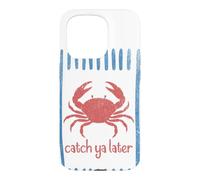 Carcasa para iPhone 15 Pro Atrapa ya más Tarde Cangrejo Sailorcore Fishermencore