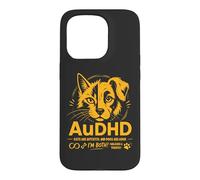 Carcasa para iPhone 15 Pro AuDHD Autismo Y TDAH Perro Gato Ambos Divertidos