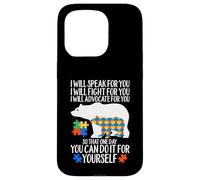 Carcasa para iPhone 15 Pro Autismo Mama Bear I Will Speak Fight Advocate For You