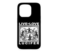 Carcasa para iPhone 15 Pro Ave a Satanás Live Love Lucifer con Dancing Demons Original