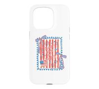 Carcasa para iPhone 15 Pro Bandera con Lazo de Sweet Land of Liberty Patriotic Coquette, EE. UU.