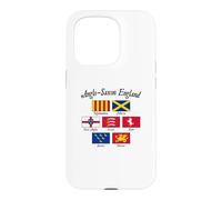 Carcasa para iPhone 15 Pro Bandera de los reinos anglosajones de Inglaterra con Letras Negras