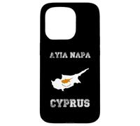 Carcasa para iPhone 15 Pro Bandera Envejecida de Chipre Ayia Napa Pride