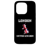 Carcasa para iPhone 15 Pro Bandera Envejecida del Reino Unido Orgullo de Londres