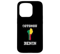 Carcasa para iPhone 15 Pro Bandera Retro de Benín desgastada de Cotonou