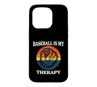 Carcasa para iPhone 15 Pro Baseball Is My Therapy Vintage Retro Glove Player