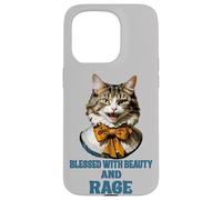 Carcasa para iPhone 15 Pro Bendecida con Belleza y Furia, Sassy Cat Kitty