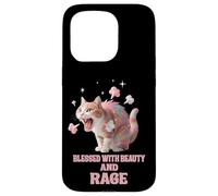 Carcasa para iPhone 15 Pro Bendecida con Belleza y Furia, Sassy Cat Kitty