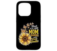 Carcasa para iPhone 15 Pro Bendecidos de ser llamados Mamá y Abuela Sunflower Día de la Madre