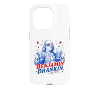 Carcasa para iPhone 15 Pro Benjamin Franklin Drankin Divertidos Amantes de la Cerveza Vintage de EE. UU.