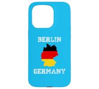 Carcasa para iPhone 15 Pro Berlín Alemania Vintage Alemania Bandera Mapa Diseño