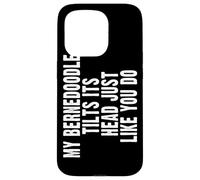 Carcasa para iPhone 15 Pro Bernedoodle Dog Lover Tilt Head Funny Cute Men Women